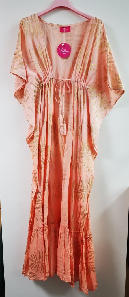 Long gilet "Lénia" orange pâle