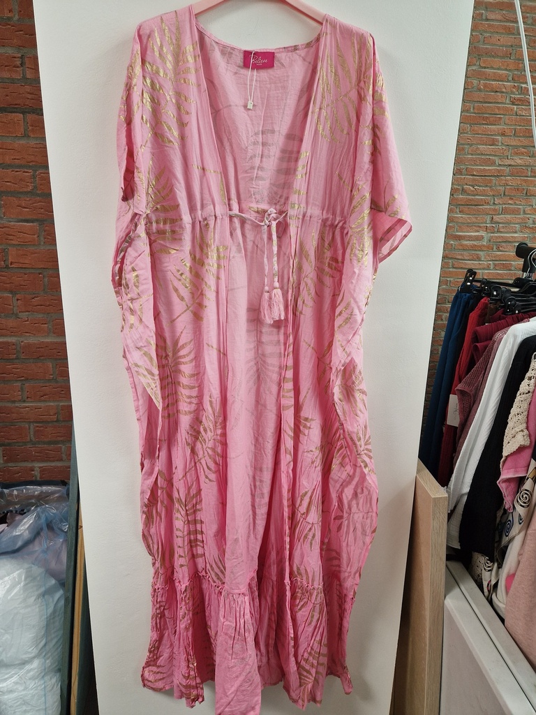 Long gilet "Lénia" rose