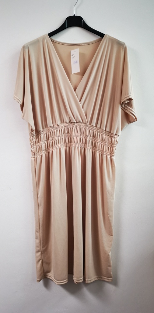 Robe magique courte "Tauri" beige