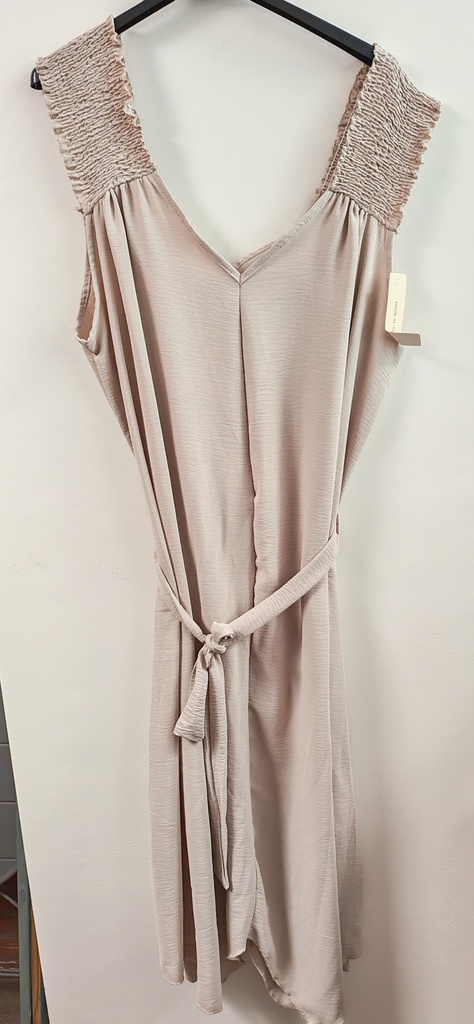 Robe asymétrique "Jun" Beige