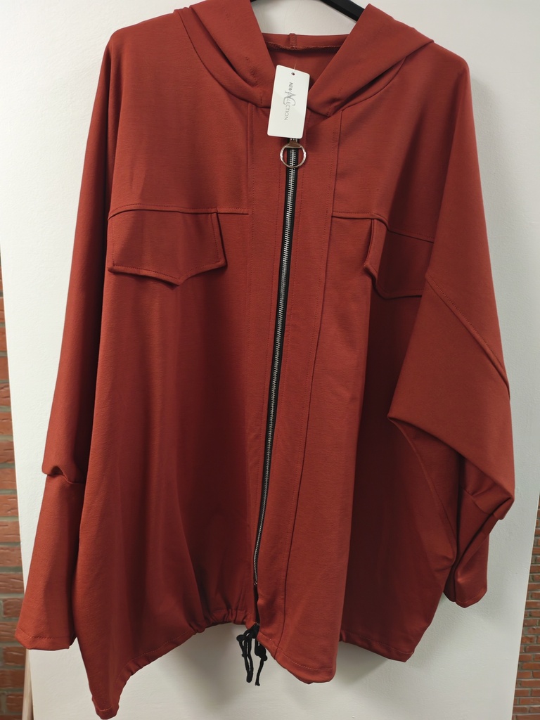 Gilet Steva à capuche rouille