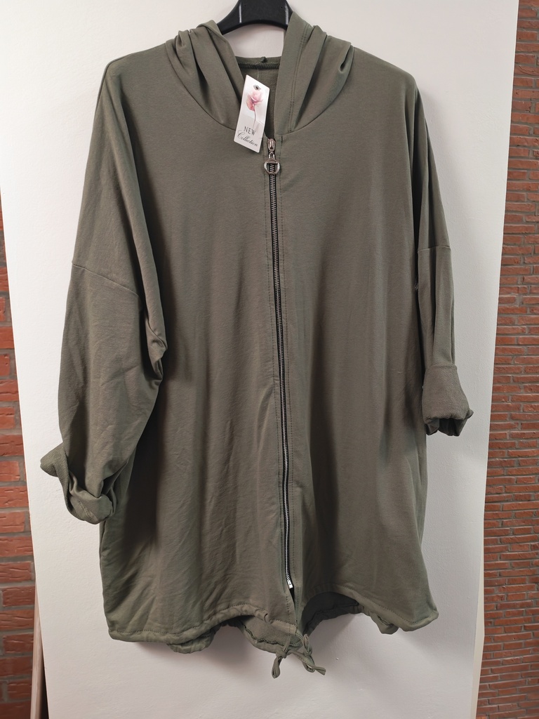 Gilet skull capuche kaki
