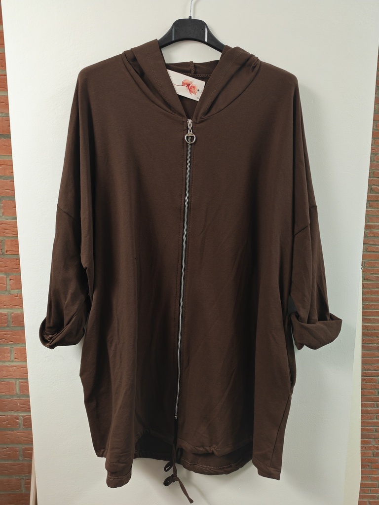 Gilet skull capuche chocolat