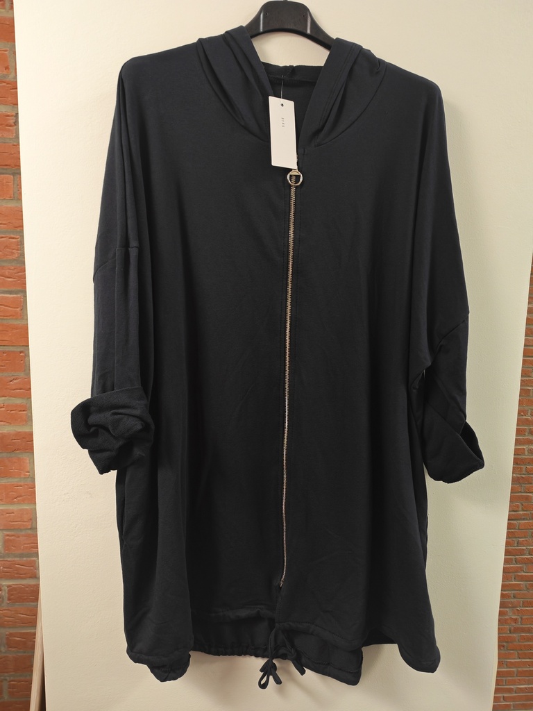 Gilet skull capuche bleu marine