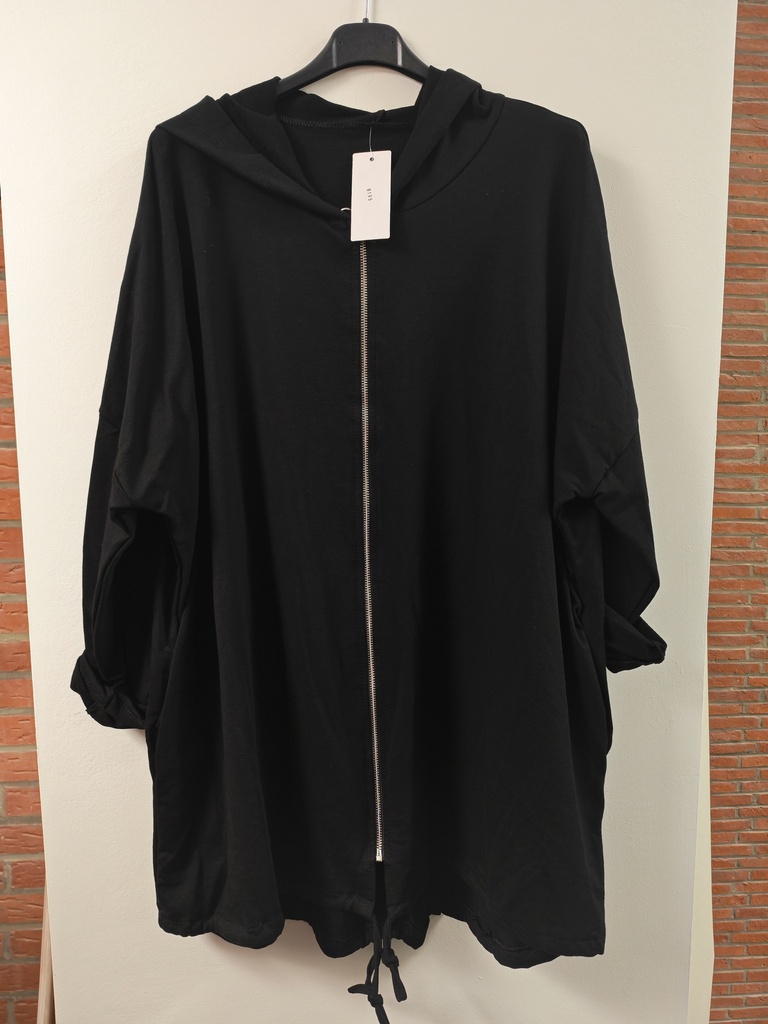 Gilet skull capuche noir
