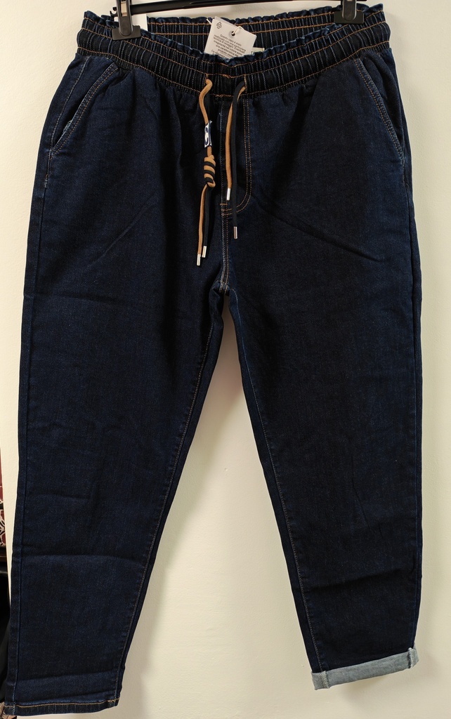 Jeans taille élastique "Irina" Nina Carter bleu brut