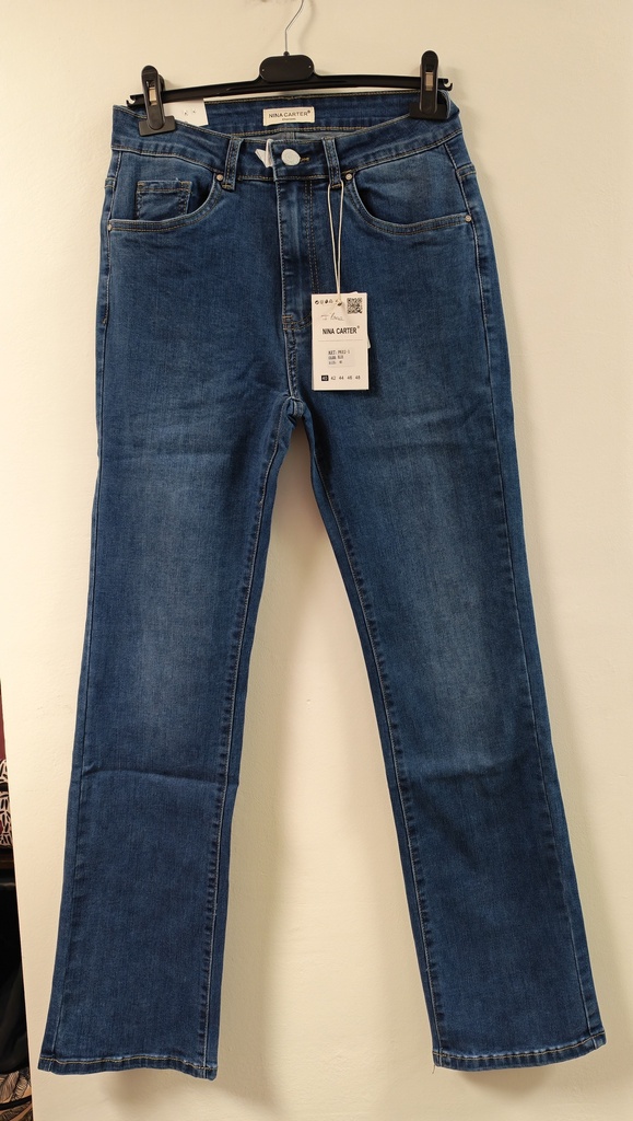 Jeans droit regular straight "Ilona" Nina Carter bleu