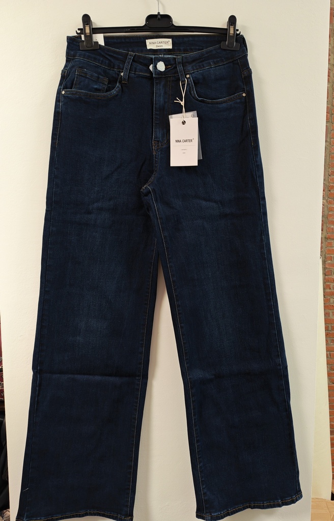Jeans flare "Inès" Nina Carter bleu foncé