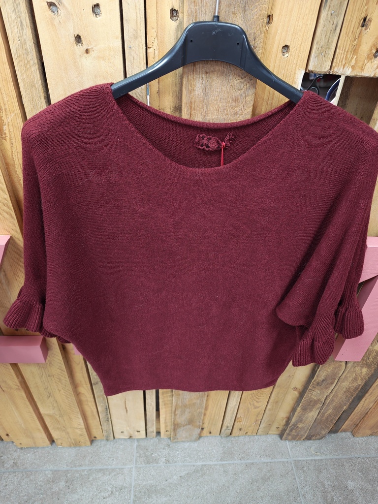 Pull "Léonie" Bordeaux