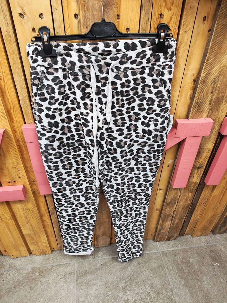 Pantalon magique léopard blanc