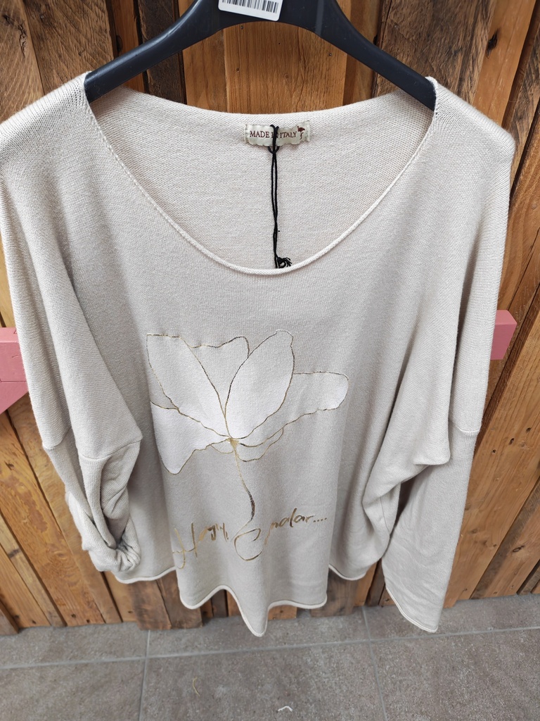 Pull Flower écru