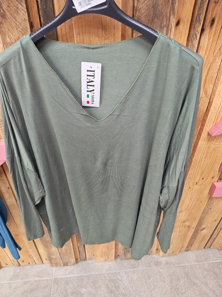 T-shirt uni manche courte "Orel" Kaki