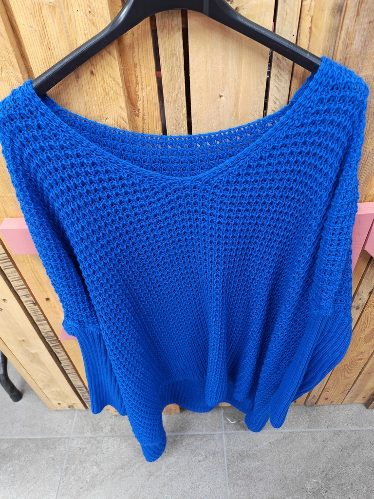 Pull "Alix" maille bleu roi