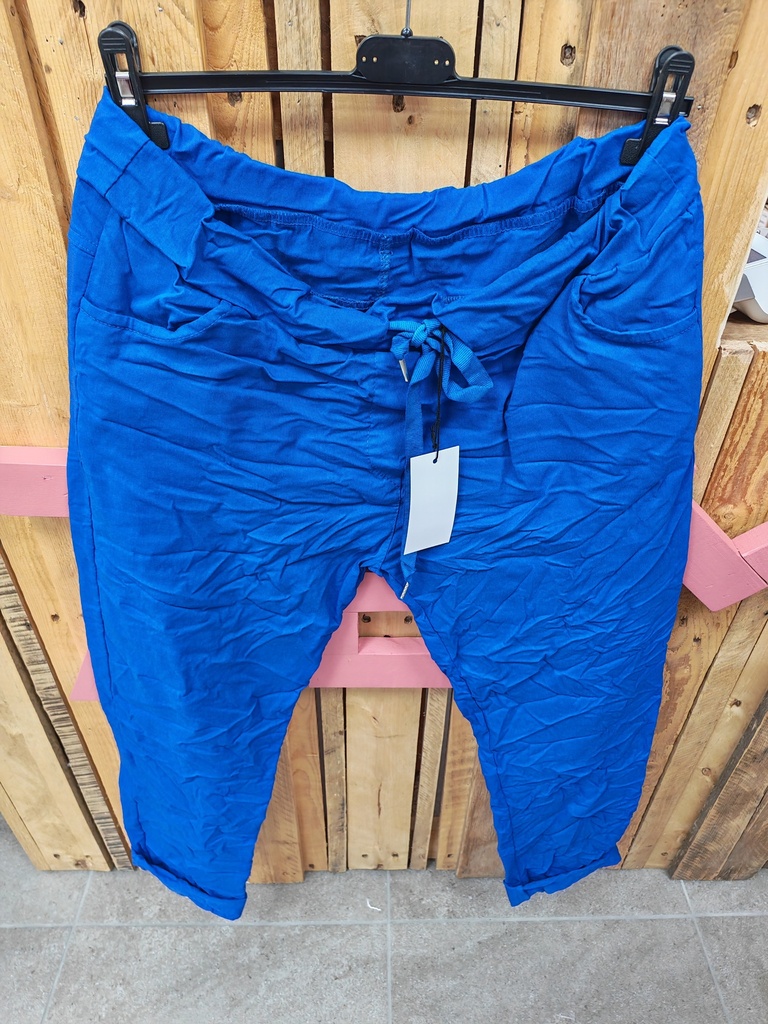 Pantalon "magique" bleu roi