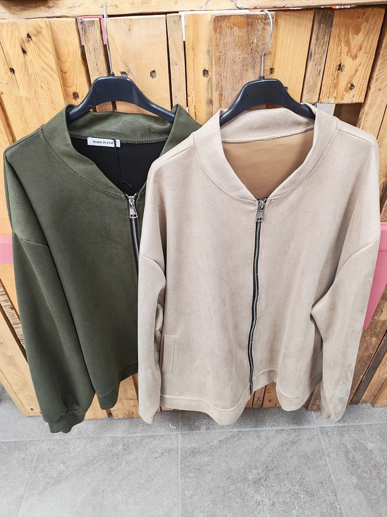 Bombers suédine beige