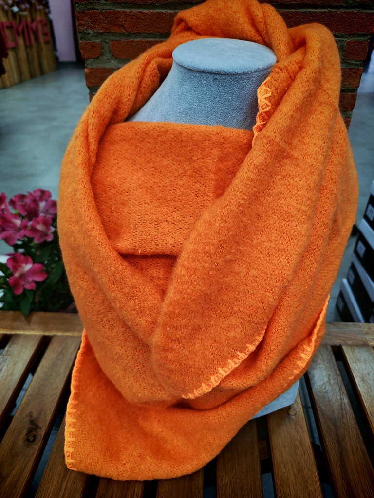 Echarpe triangle "Coffee" Orange