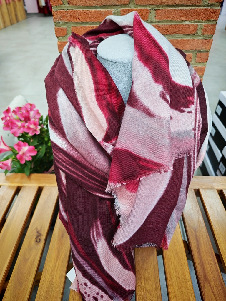 Foulard "Pinky" tons rose