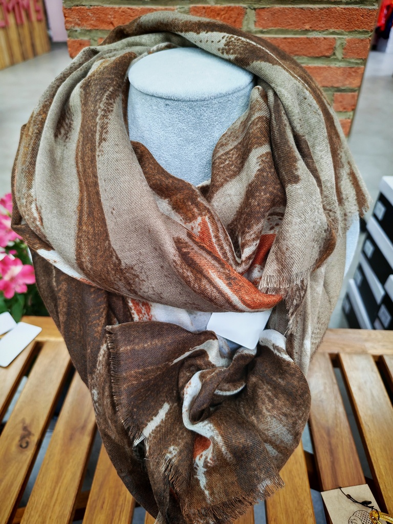 Foulard "Pinky" tons brun
