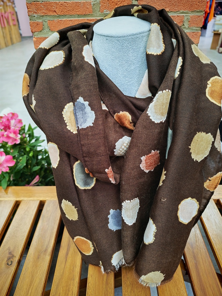 Foulard "Potti" tons brun