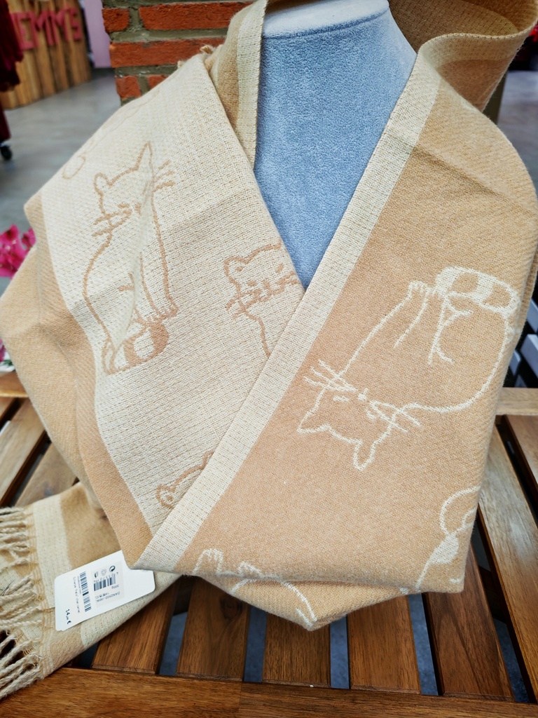 Echarpe "Felix" chat camel