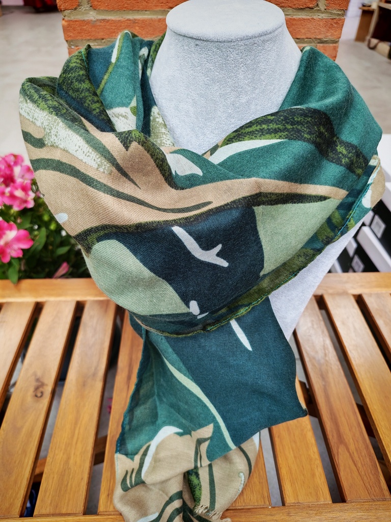 Foulard "Kaléo" tons vert