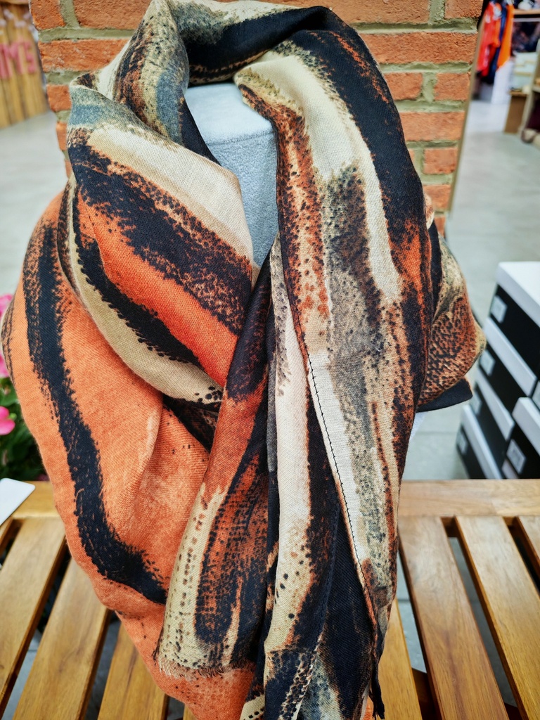Foulard "Passionata" tons caramel