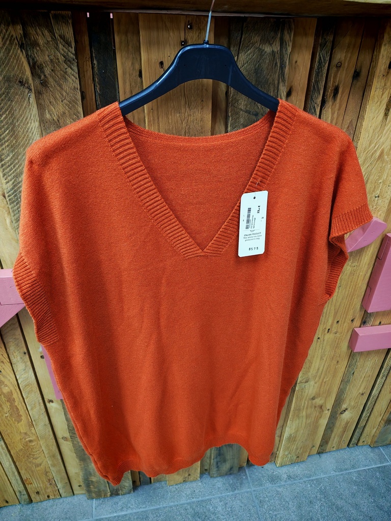 Pull  sans manches Salima"orange