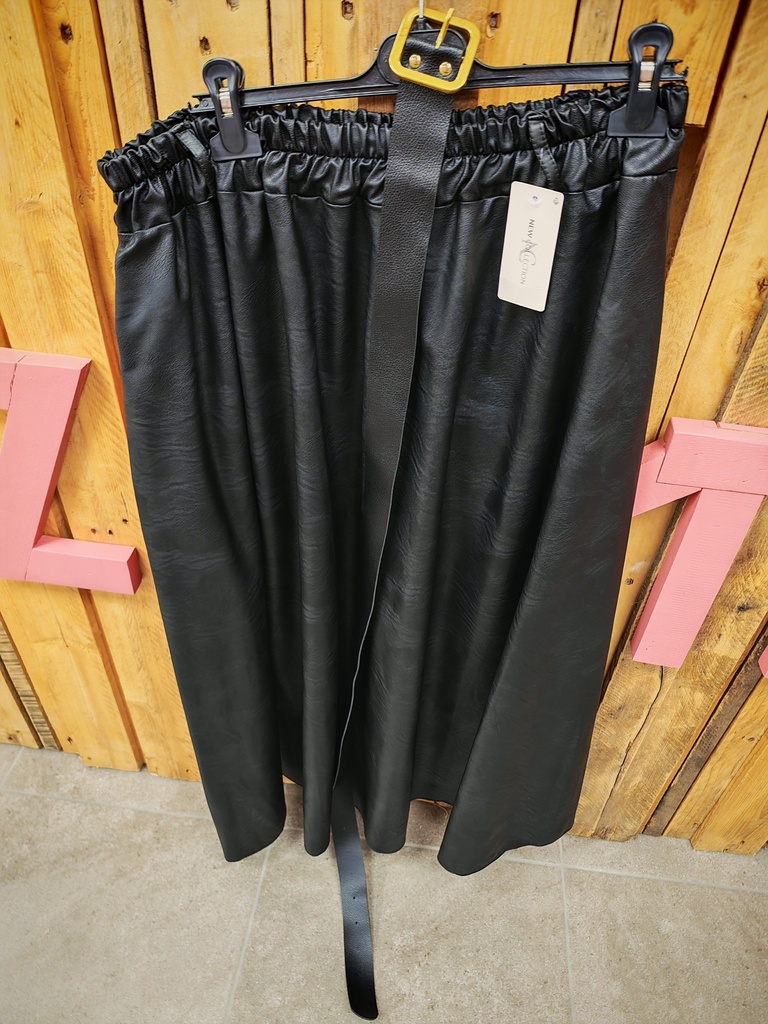 Jupe simili cuir "Burano" noire