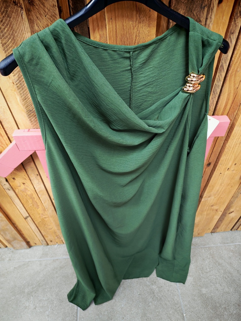 Robe Haiti broche kaki