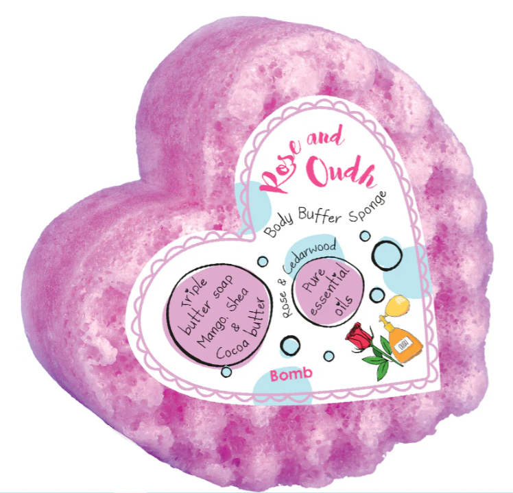 Eponge savonneuse/exfoliante "Rose & Oudh"