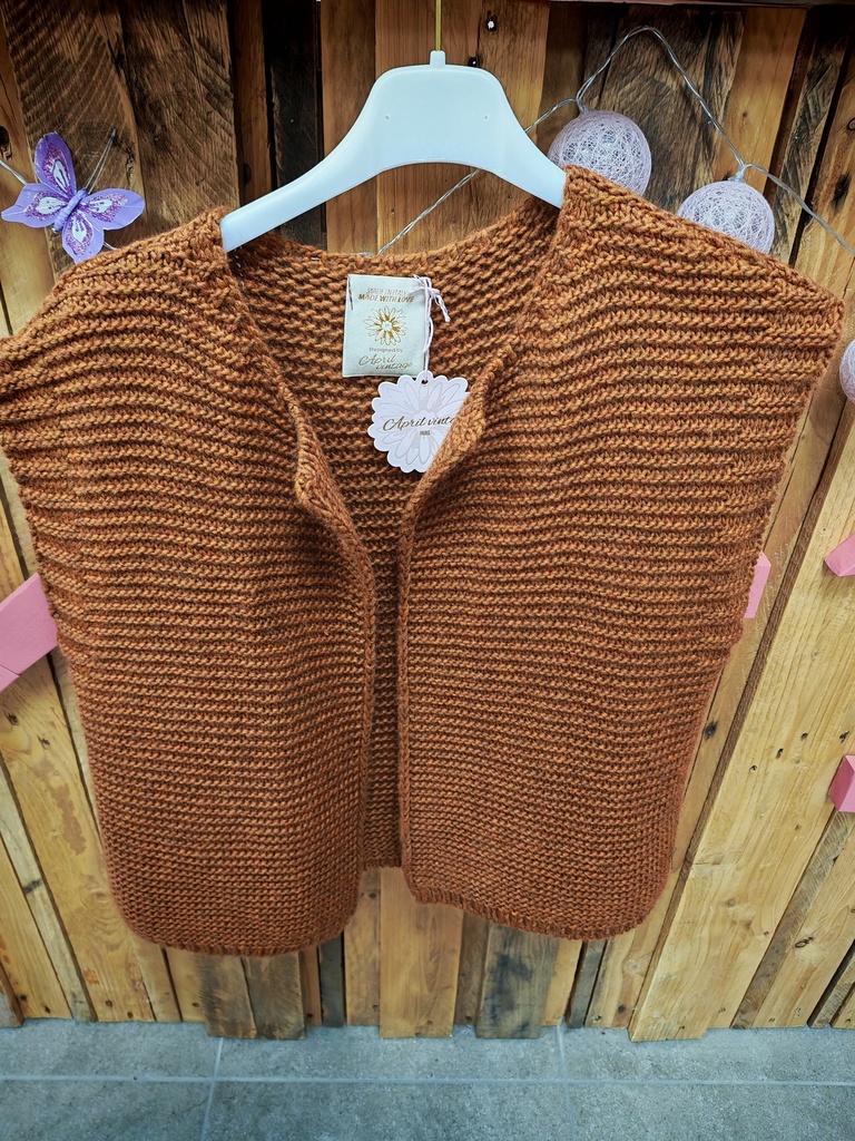 Gilet Angelica brique