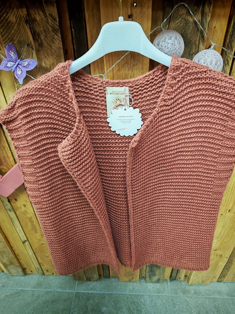 Gilet Angelica pepe rosa