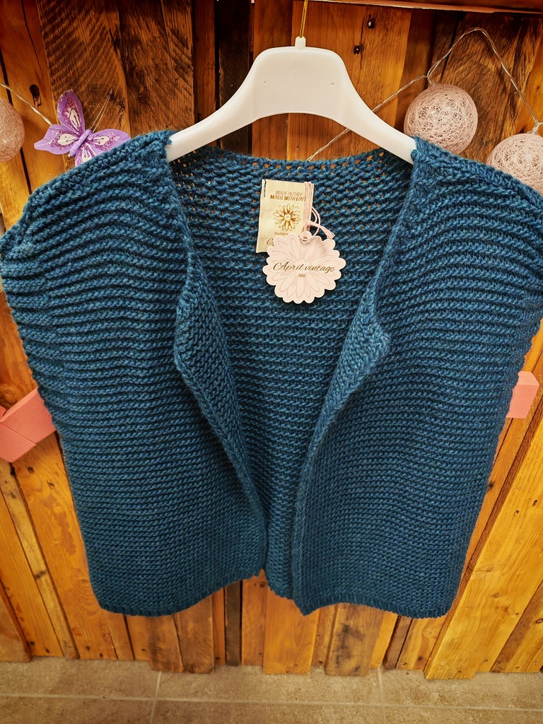Gilet Angelica bleu canard 