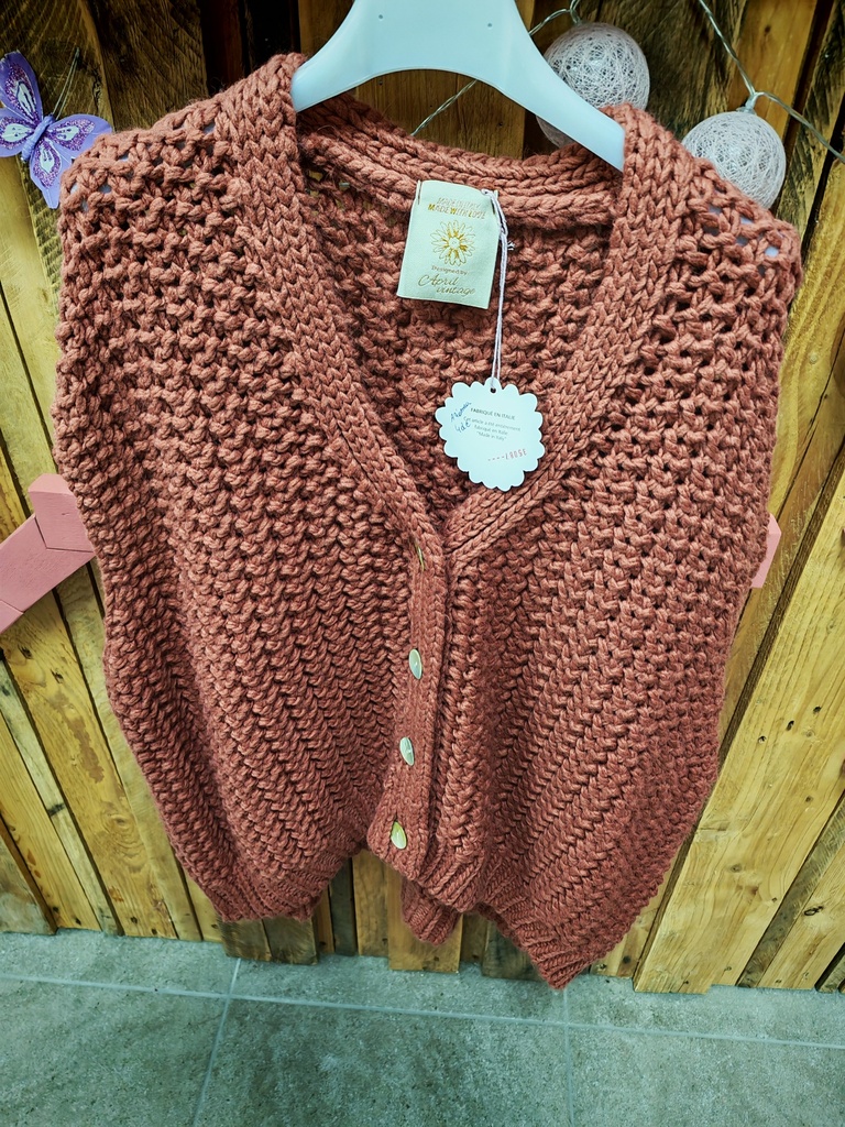 Gilet Arianna pepe rosa