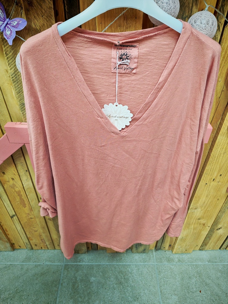 T-shirt "Lilou"manches longues pepe rosa
