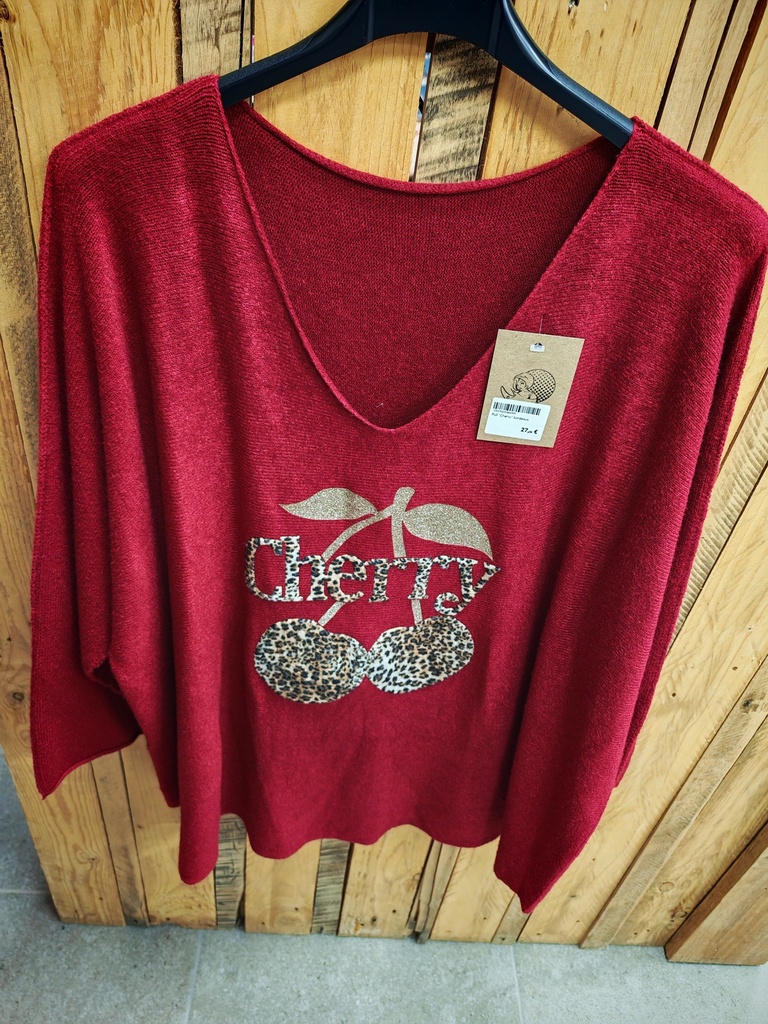Pull "Cherry" bordeaux