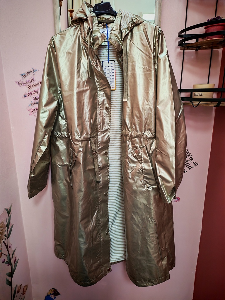 Manteau "Cosmos" long doré Taille 52