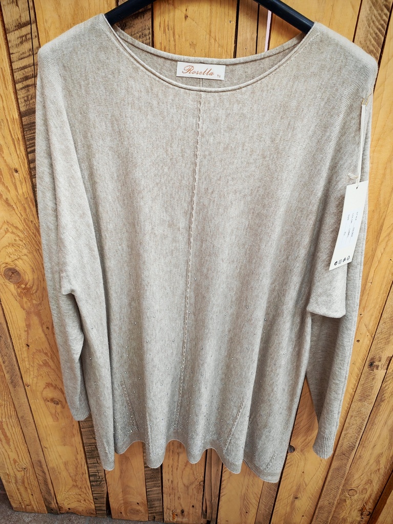 Pull "Rosalie" brillant Ecru