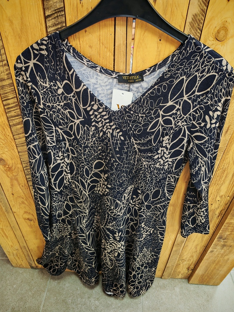 Robe "Aitona" Noir/Beige