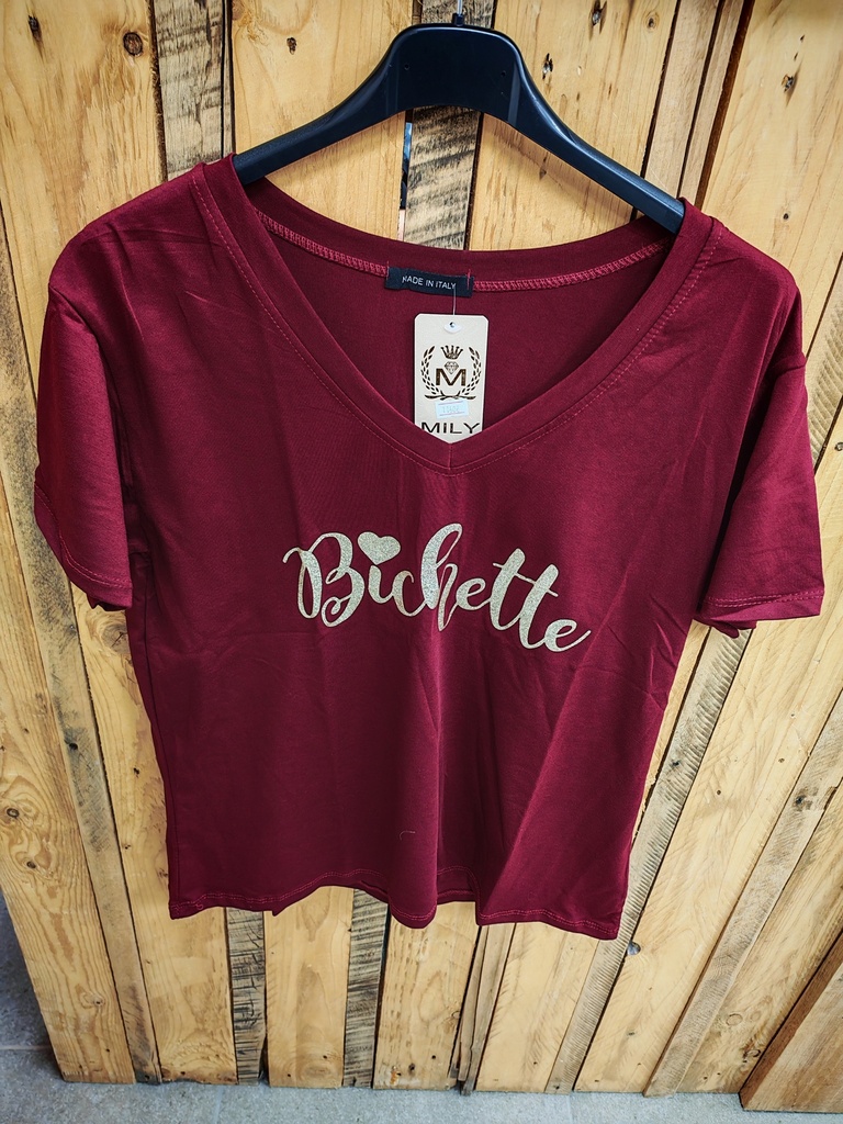 T-shirt Bichette bordeaux T1