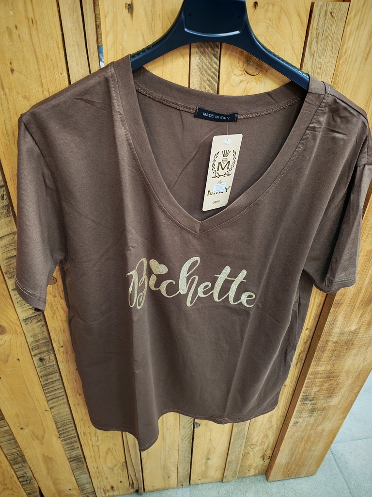 T-shirt Bichette chocolat T1 