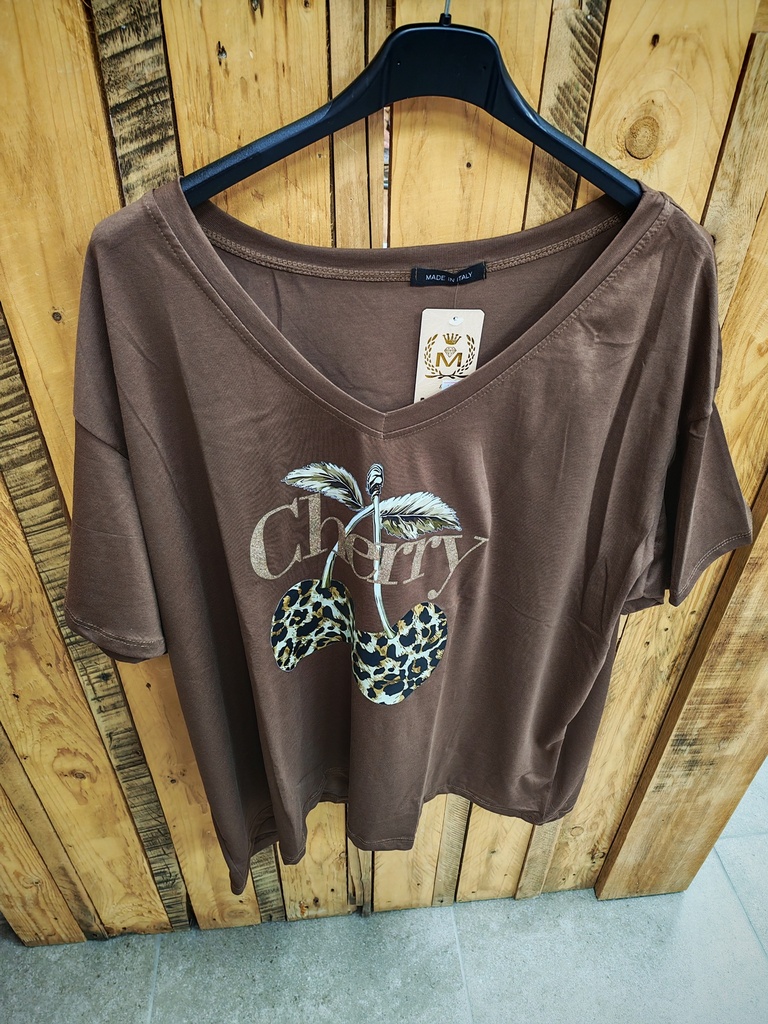 T-shirt cherry chocolat T3
