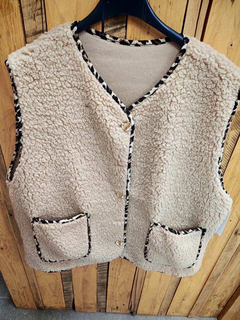 Veste sans manches (gilet) beige 