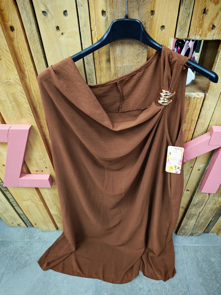 Robe Haiti broche noisette