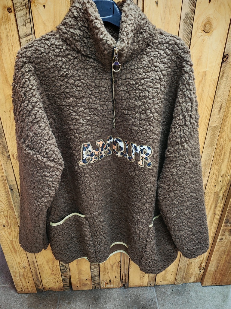 Pull Amour à Bouclettes Chocolat