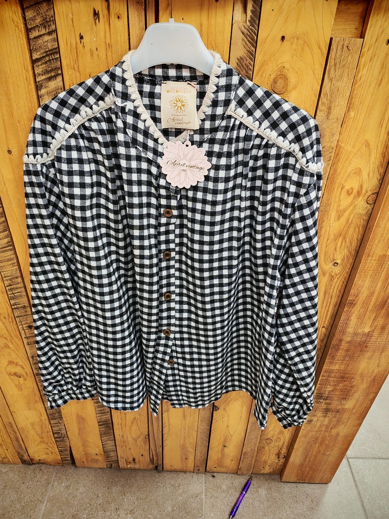 Chemise carreaux "Wesley" Noir/Blanc