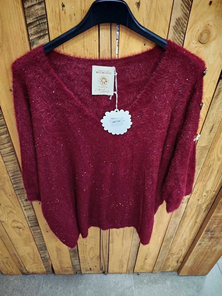 Pull tout doux Riley Bordeaux