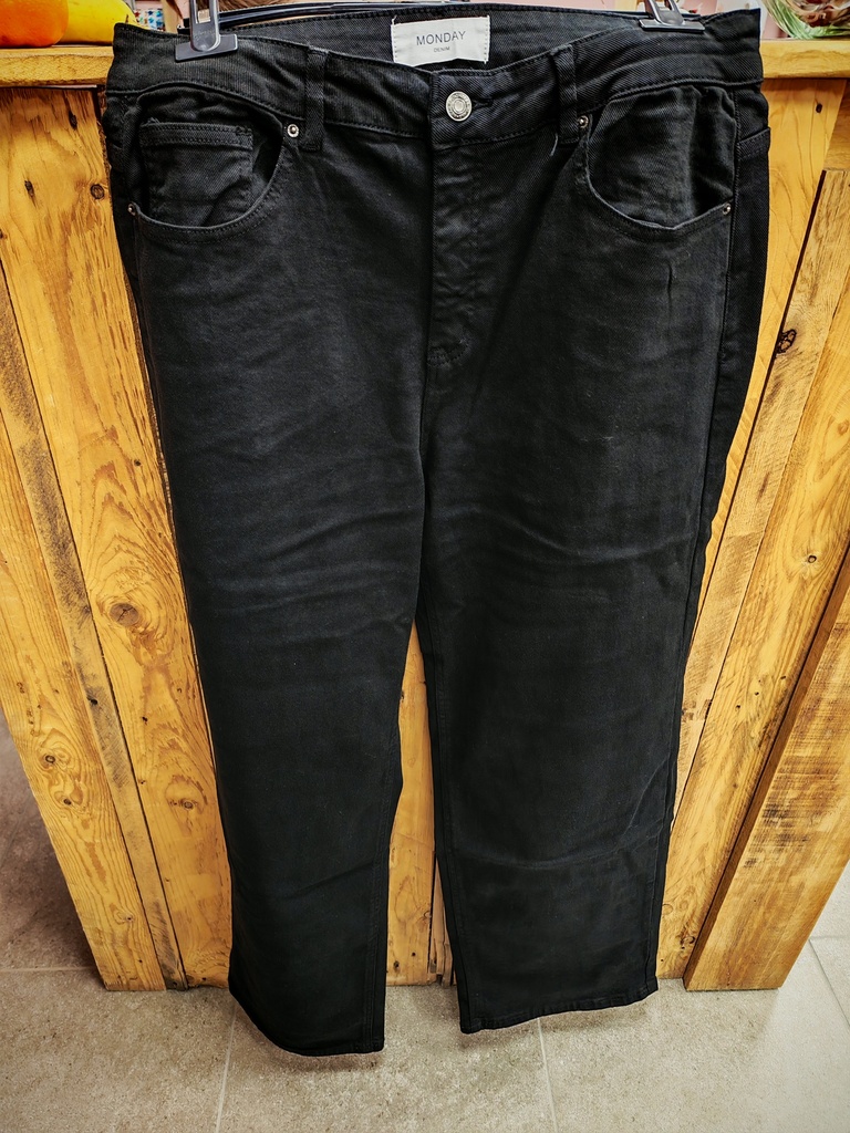 Jeans Noir jambes larges "Ashley"