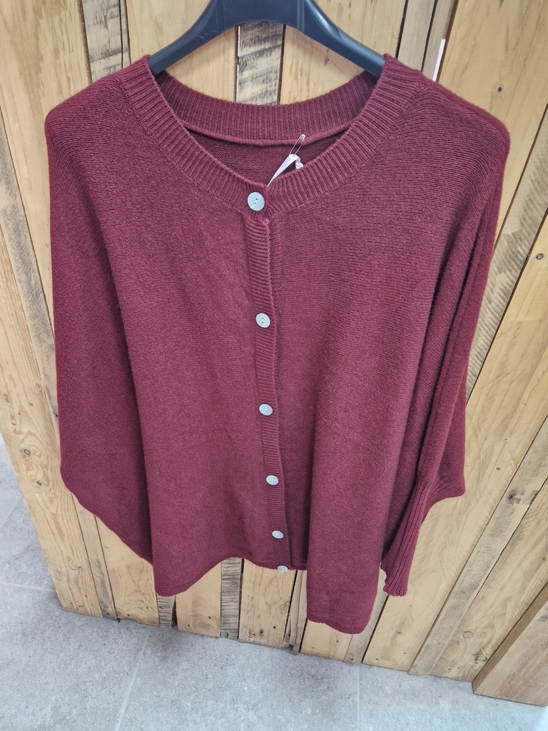 Gilets Magda bordeaux oversize