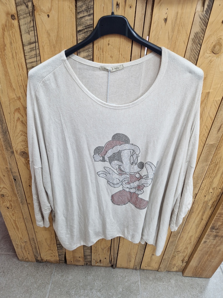 Pull Mickey Noel beige 